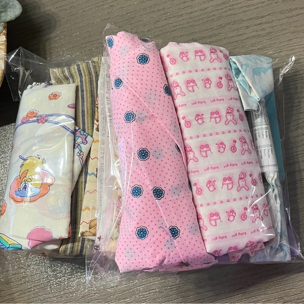 Assorted Fabric Bundle for Quilting, Crafts, Baby Blanket Ect NEW